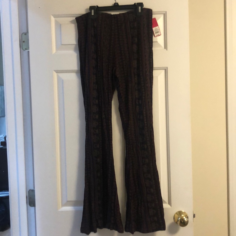 Stretchy bell bottom pants
